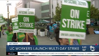 Thousands of UC workers begin multi-day strike