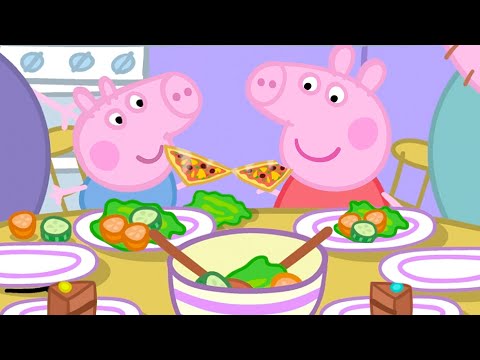 Peppa Pig Learns How to Make LUNCH 🍕 | Cooking Pizza & Salad | Full Episodes | Cartoon | 20 Minutes
