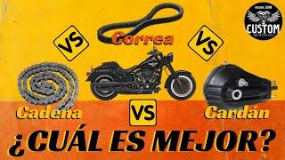 CADENA, CORREA O CARDÁN, ¿Cuál es mejor? Ventajas y desventajas