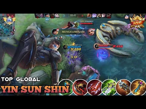 THE DAMAGE IS TOO BIG!!! BEST BUILD YIN SUN SHIN 2023 - MOBILE LEGENDS - | TOP GLOBAL YIN SUN SHIN |