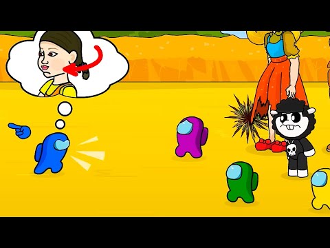 Among Us in Squid Game Season 2 | Red Light Green Light | Baba Chops x Miss Delight x Figure