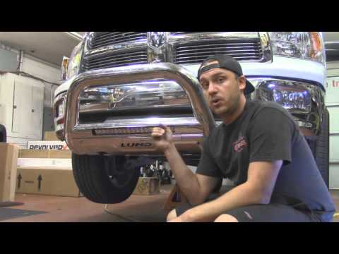 How to Install a Lund Bull Bar w LED Light Bar Dodge Ram Pt 2