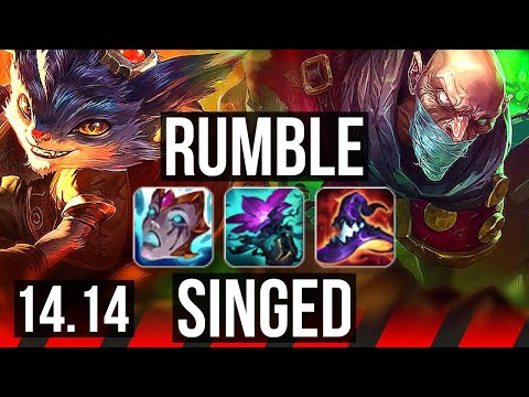 RUMBLE vs SINGED (TOP) | 7/1/7, Godlike | NA Diamond | 14.14