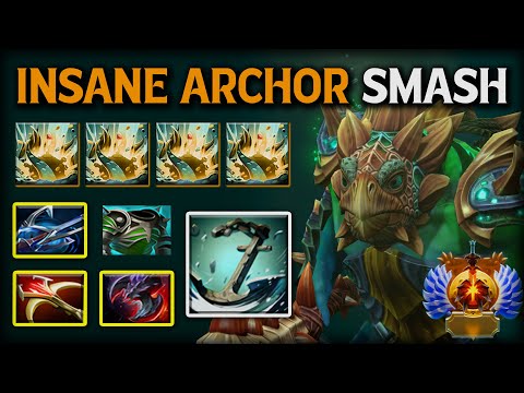 INSANE ANCHOR SMASH MID Tidehunter With Full of Physical Build | 100% Become Monster Late-Game DotA2