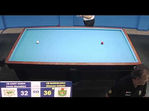 LIGA NACIONAL 3 BANDAS 1ª DIV. - SANT ADRIÀ (J. GONZALEZ) - BARCELONA  (R. ARBIOL)