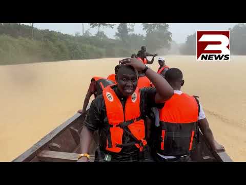 NAIMOS Conducts Media Inspection of Operation Water Shield Along the Tano River Amid Rainfall