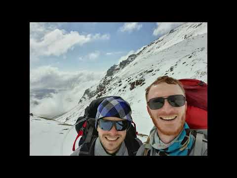 Climbing Aragats - east face