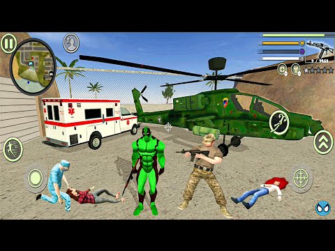Green DeadPool Rope Hero Vice Town Simulator - New Army Base #13 - Android Gameplay