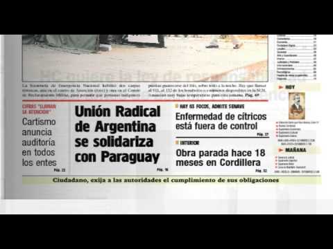 Titulares del domingo 21 de julio de 2013