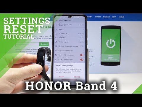 How to Restore Factory Settings in HONOR Band 4 - Reset Settings