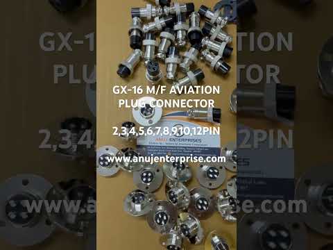 GX16- 2,3,4,5,6,7,8,10,12PIN (DIA-16MM) AVIATION PLUG MALE/FEMALE WITH 3 HOLE CIRCULAR FLANGE
