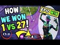 How We Won 1 VS 27 On Fortnite 50 VS 50! The Most EPIC WIN / CLUTCH in Fortnite Battle Royale! How We Won 1 VS 27 On Fortnite 50 VS 50! The Most EPIC WIN / CLUTCH in Fortnite Battle Royale!