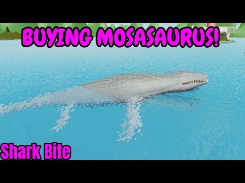 BUYING MOSASAURUS | SHARK BITE (ROBLOX)!