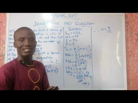 JAMB/UTME PAST QUESTIONS : Sequence and Series (AP and GP) #mathematics #numeracy #jamb #utme