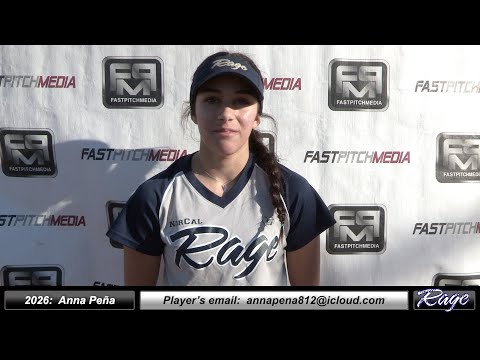 2026 Anna Pena 4.0 GPA - Athletic Shortstop Softball Skills Video - Norcal Rage