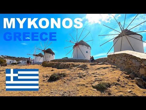 Mykonos Greece 🇬🇷 Daytime Walking Tour 4K 60fps