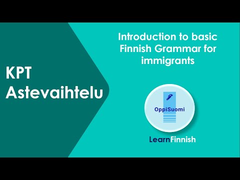 OppiSuomi - Basic Finnish grammar for immigrants - KPT (consonant) change