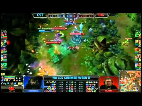 Coast Zionspartan Aatrox VS Dignitas Scarra Gragas Highlights   NA LCS W8D2 Summer 2013 MUST SEE