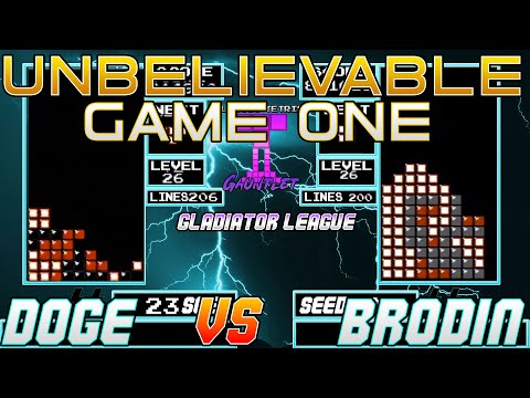 THIS WAS ONLY THE FIRST GAME!?! Brodindamp v Doge | Classic Tetris Gauntlet Highlight