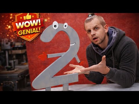 Zwei ist schon eine große Zahl / Geburtstagzahl aus Holz / Geniales Geschenk aus Holz