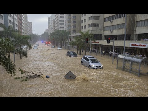 🚨 São Paulo Turns Into a River, Cars Trapped! Shocking Flood in Franca, Brazil Caught on Camera !