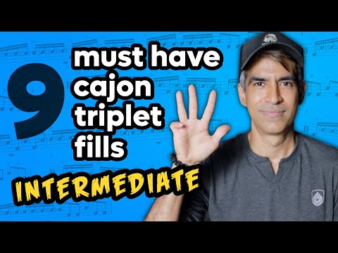 9 triplet fills on the cajon for intermediate players • Cajon Lesson • Cajon Techniques •