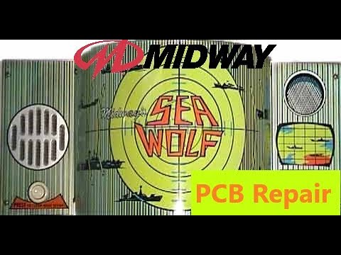 1976 Midway "Seawolf" Arcade PCB Repair!  Video Freezes
