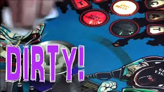 Cleaning A Very Neglected Playfield With Extra Mylar - 1987 Williams F-14 Pinball Repair #10