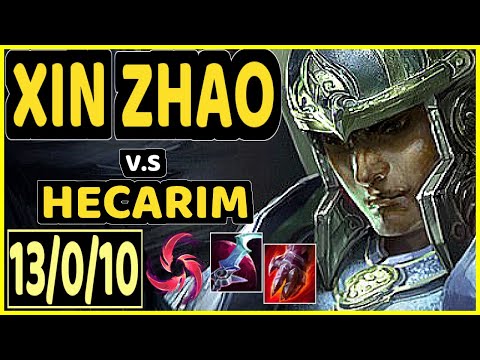 XIN ZHAO vs HECARIM - 13/0/10 KDA JUNGLE GAMEPLAY - EUW Ranked MASTER