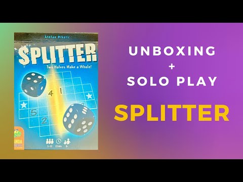 Splitter (Pandasaurus Games) Unboxing and Solo Tutorial and Playthrough | DaniCha