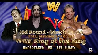 WWF KING OF THE RING: 3rd Round | Match 100 | The Undertaker VS Lex Luger [WWE 2K16 Gameplay]