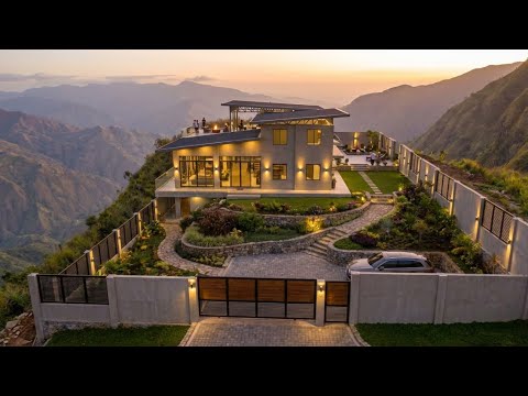 Mountain-Edge Modern Home Built from Raw Land | Cinematic Exterior Construction (Full Process)