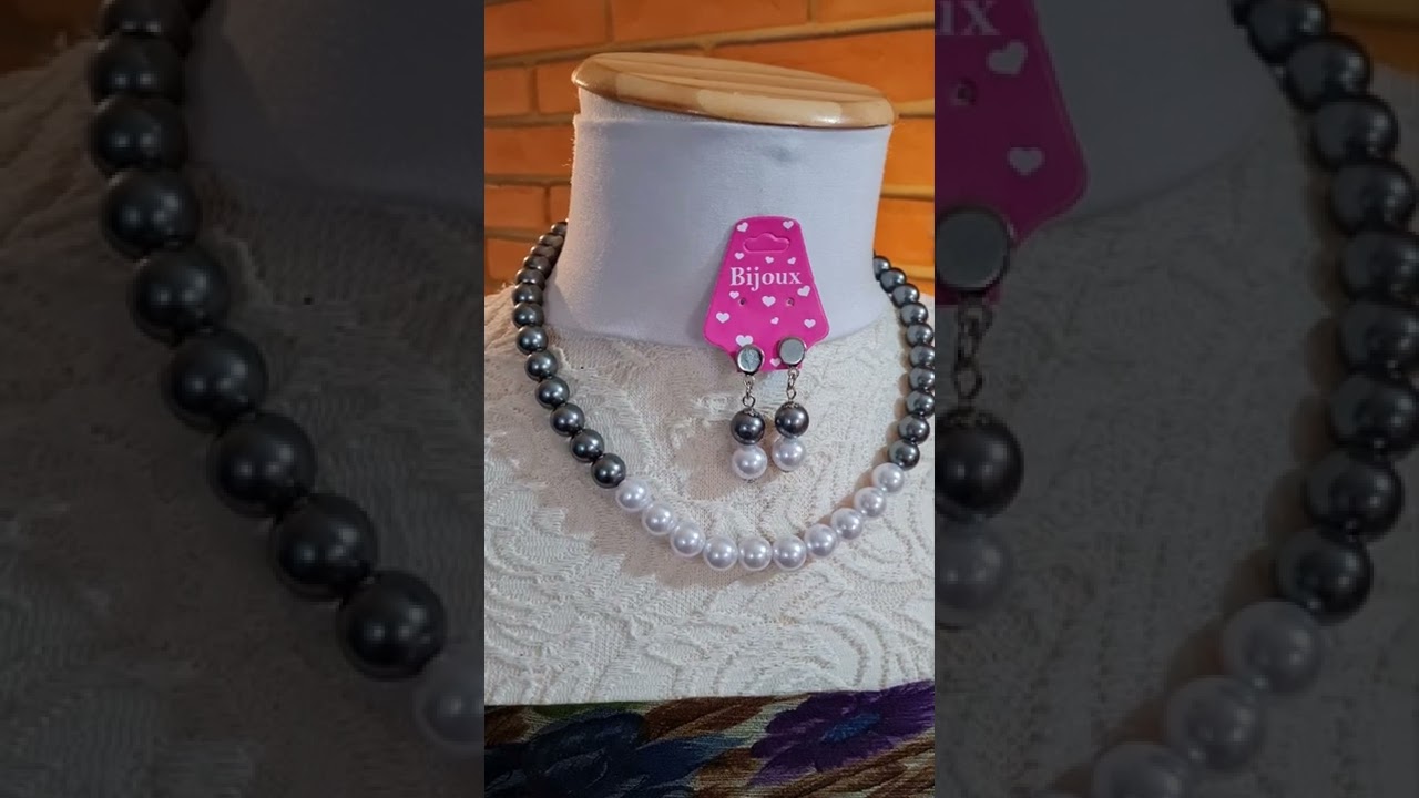 Colar de Pérolas Grafite