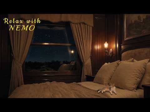 Cozy Old Train Sleeper Car Ambience - Train Journey at Night with Relaxing Railways Sounds for Sleep