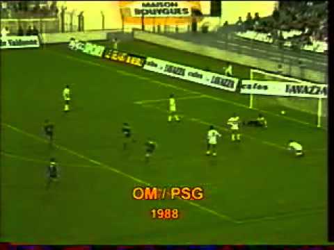 Marseille - PSG 1987-88, les buts parisiens