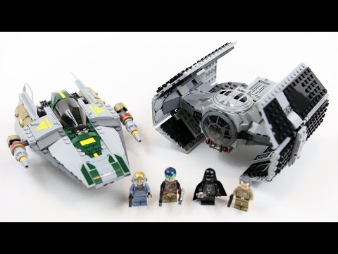 LEGO Star Wars TIE Advanced vs. A-Wing (Timelapse & Review) - Set 75150
