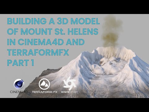 Building a model of Mount St Helens using Digital Elevation Maps, in TerraformFX, Cinema 4d - Part 1