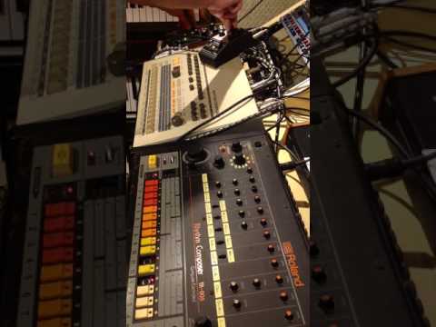 ROLAND TR909 AND TR808 VS MOOGERFOOGER