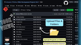 Upload Files and Folders to GitHub from scratch | Push folders in GitHub | Push Error resolved, 2024