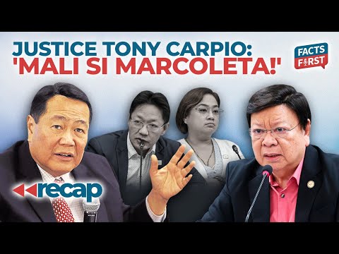 Justice Tony Carpio corrects Sen. Marcoleta on restitution