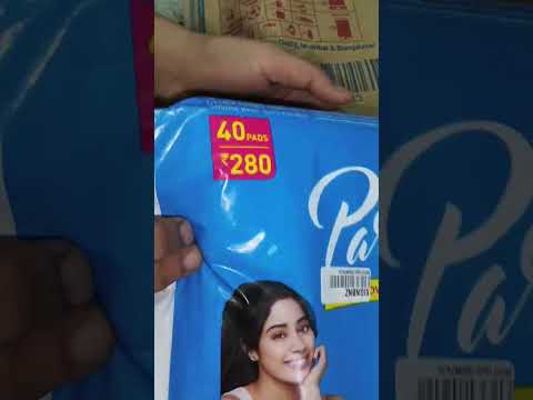 Paree regular pad 🩸40 ps rs 124 #unboxing #sanitarypad #paree #hygieneproducts #trending #girlsneed