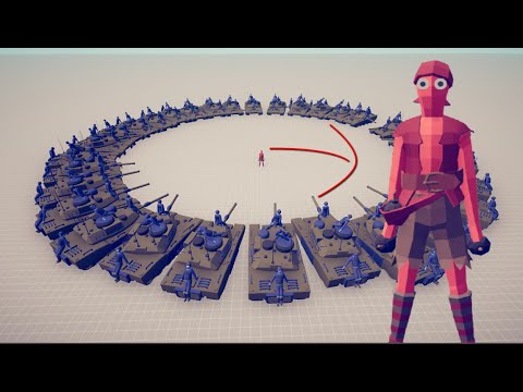 30x TANK vs 100x Bomb Thrower - Totally Accurate Battle Simulator