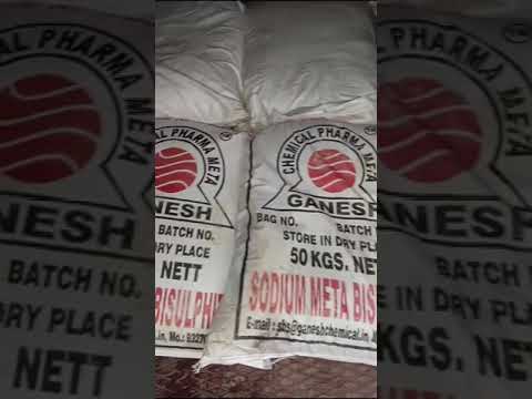 Sodium metabisulfite smbs, 99%, 50 kg bag