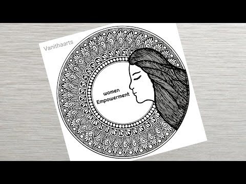 Women s Day Special Mandala Art how to draw mandala for beginners happywomensday vanithaarts