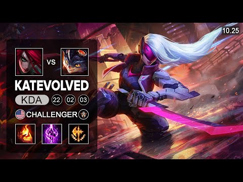 Katevolved Katarina Mid vs Rumble - NA Challenger Patch 10.25