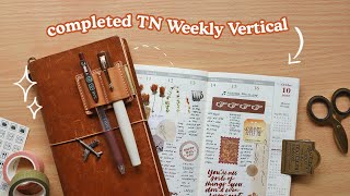 Completed 2022 Traveler's Notebook Weekly Vertical 📔 Weekly Journaling Inspiration | Abbey Sy