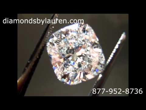 See a 5.11ct H/VS2 Cushion Diamond Up Close and Personal R4421