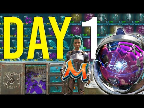 How A 60,000 HOUR Tribe Claims Triple Waterfall CAVE On Day 1 In ARK