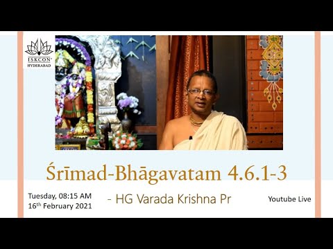 Śrīmad-Bhāgavatam (4.6.1-3) - HG Varada Krishna Pr | Share👫 | Subscribe👈