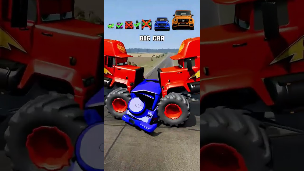 Big Cars vs Small Cars on the EXTREME Saw Wheel – Who Survives?! 😱